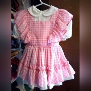 Vintage Sears Winnie The Pooh Collection Girla Apron Ruffled Dress Size 3